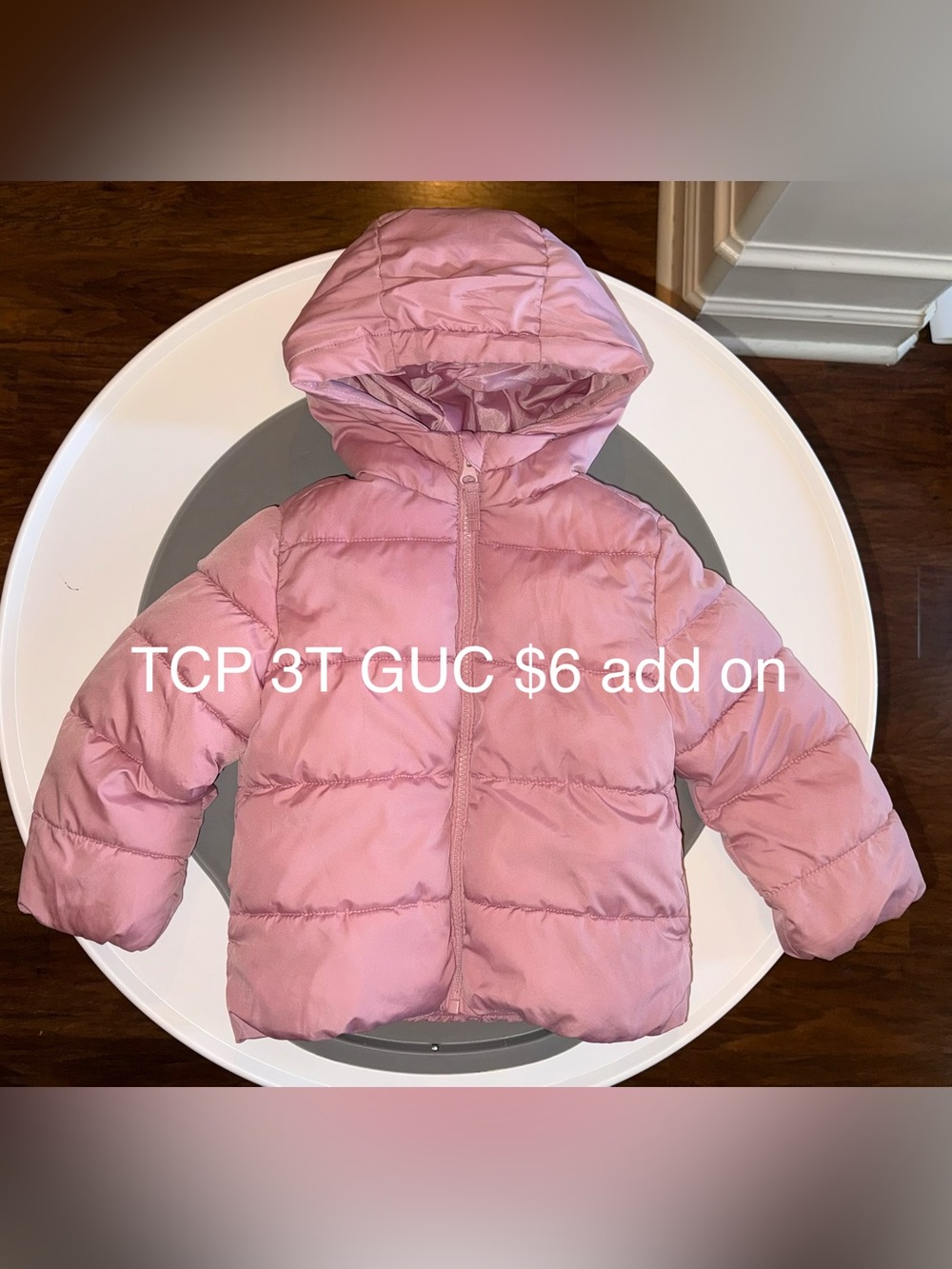 The Children's Place Pink Puffer Jacket with Hood